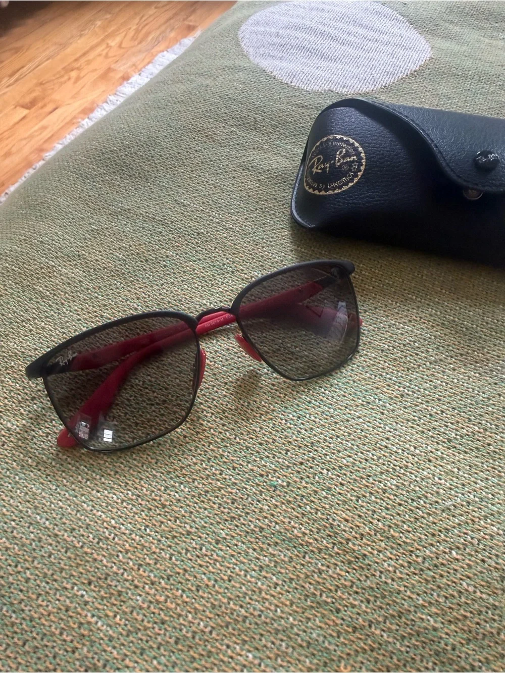 Ray-Ban Ferrari limited edition Black Frames with Red Temples Sunglasses